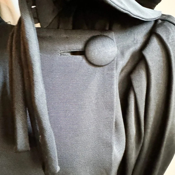 Vintage 1940s Jean Louise Statement sleeve Fitted Wiast Maxi Coat S - Picture 9 of 16